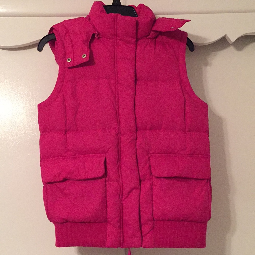 Hot Pink Hooded GAP Outdoor Vest